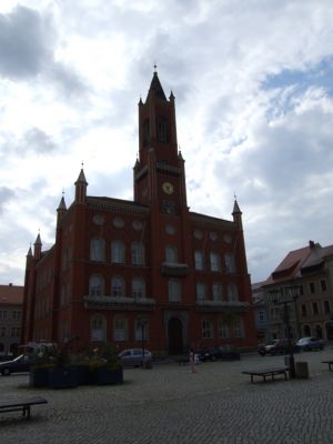 Das markante Kamenzer Rathaus

